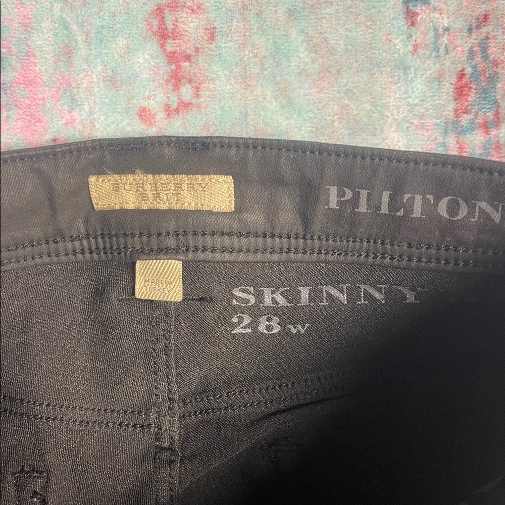Burberry Brit Black pleather skinny stretch Pants - Picture 2 of 13